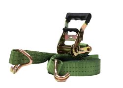Ratchet lashing strap | 25mm | 6 meter | Army green