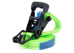 Ratchet lashing strap | 25mm | 6 meter | Green fluorescent