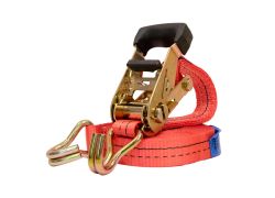 Ratchet lashing strap | 25 mm | 6 meter | Red